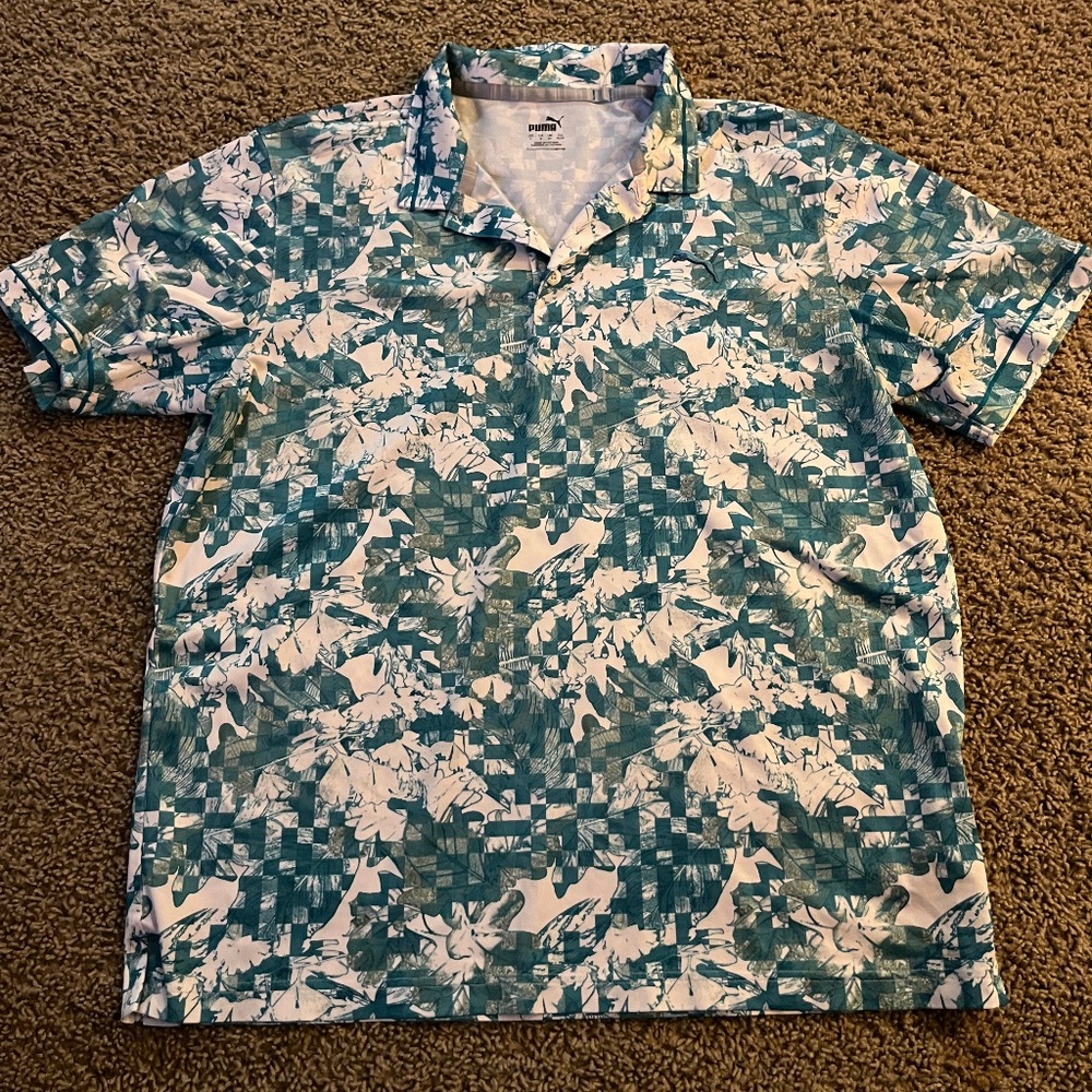 Floral Print Golf Shirt